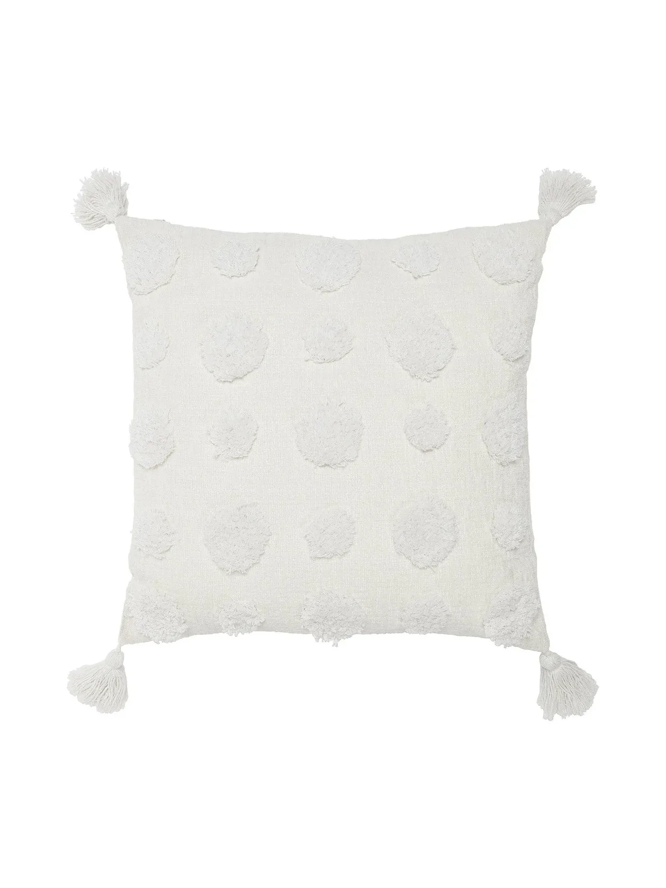 Pom pudebetræk 45x45 cm, Offwhite Svanefors