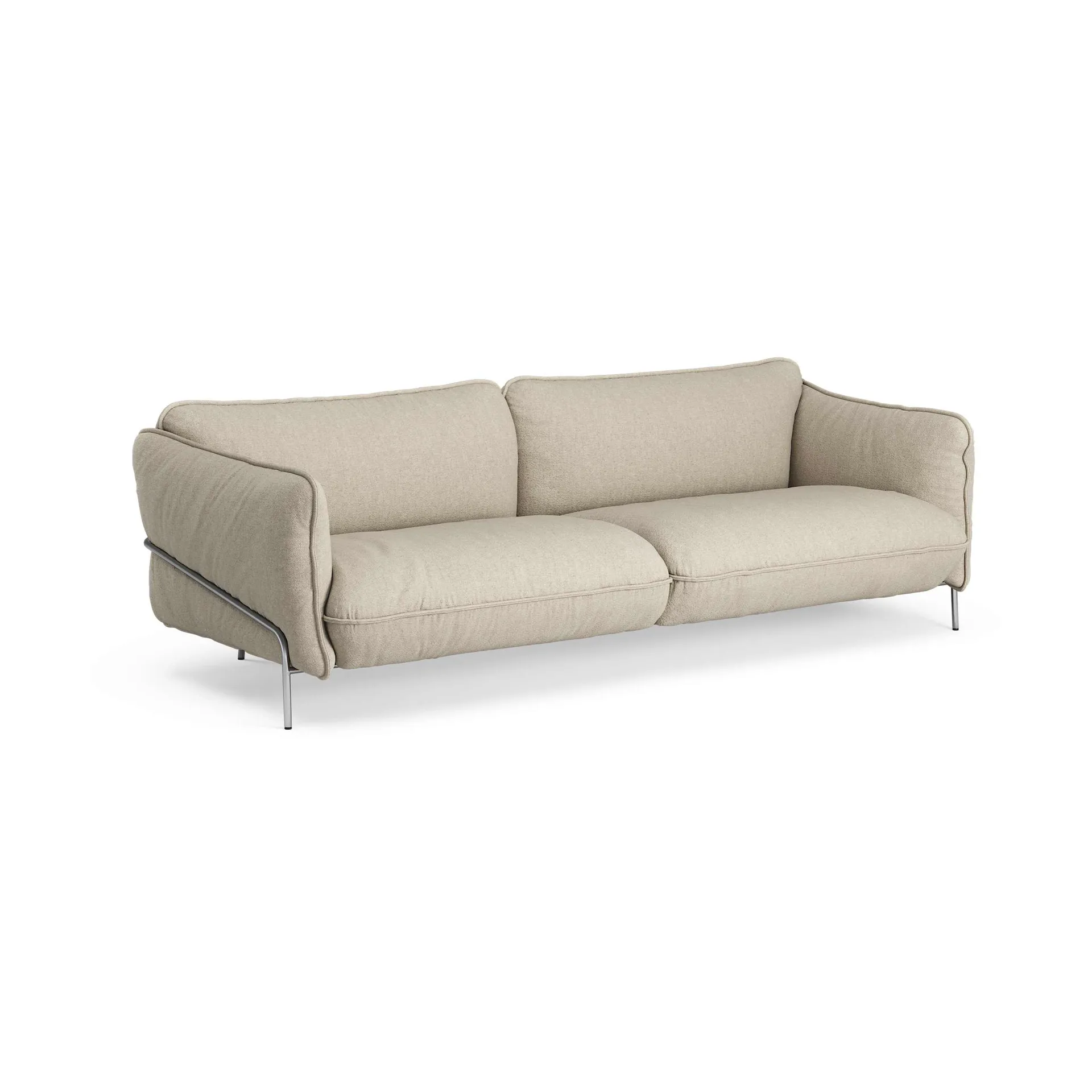 Continental sofa, Sealife Dark beige/white-kromet stål Swedese