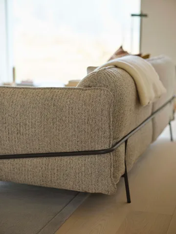 Continental sofa - Sealife Dark beige/white-nutmeg - Swedese