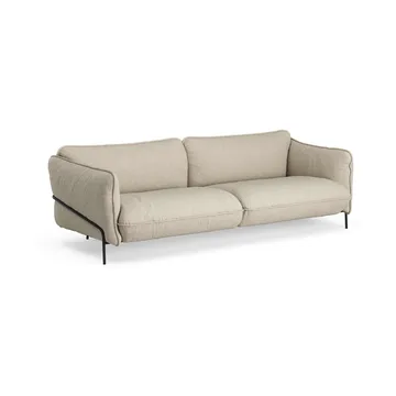 Continental sofa - Sealife Dark beige/white-sortlakeret stål - Swedese