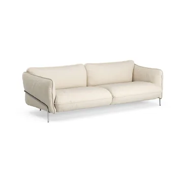 Continental sofa - Sealife Light beige/white-kromet stål - Swedese