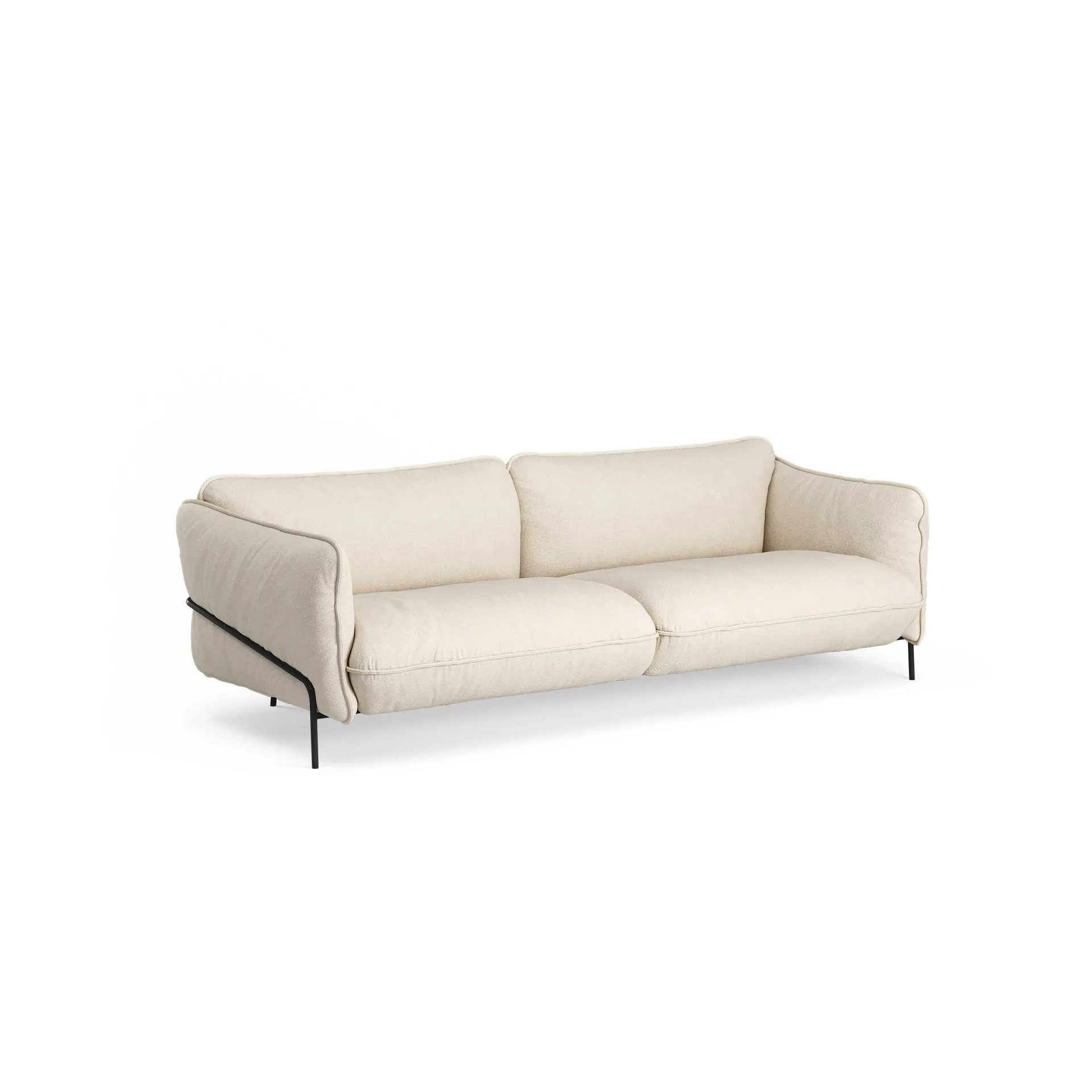 Continental sofa, Sealife Light beige/white-sortlakeret stål Swedese