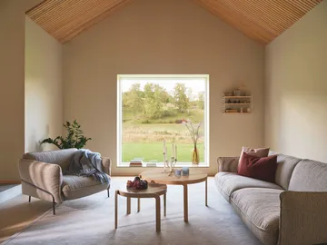 Continental sofa - Wave Cobblestone-kromet stål - Swedese