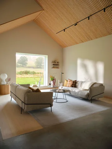 Continental sofa - Wave Cobblestone-orkangrå - Swedese