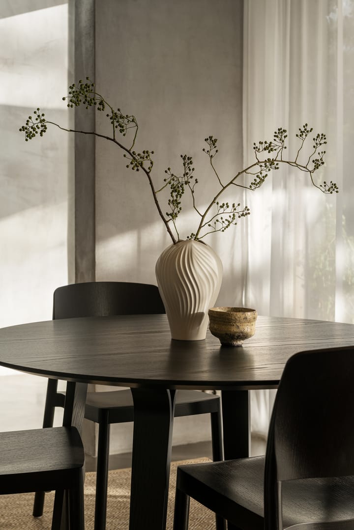 Divido bord Ø120 cm, Ask sortglaseret Swedese