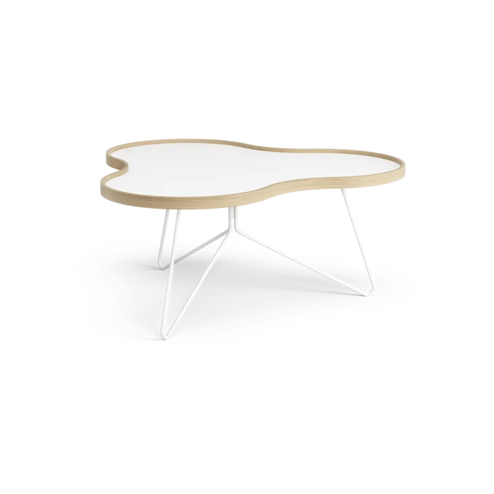 Flower bord 84x90 cm - H39cm-hvid-eg-hvidt stel - Swedese