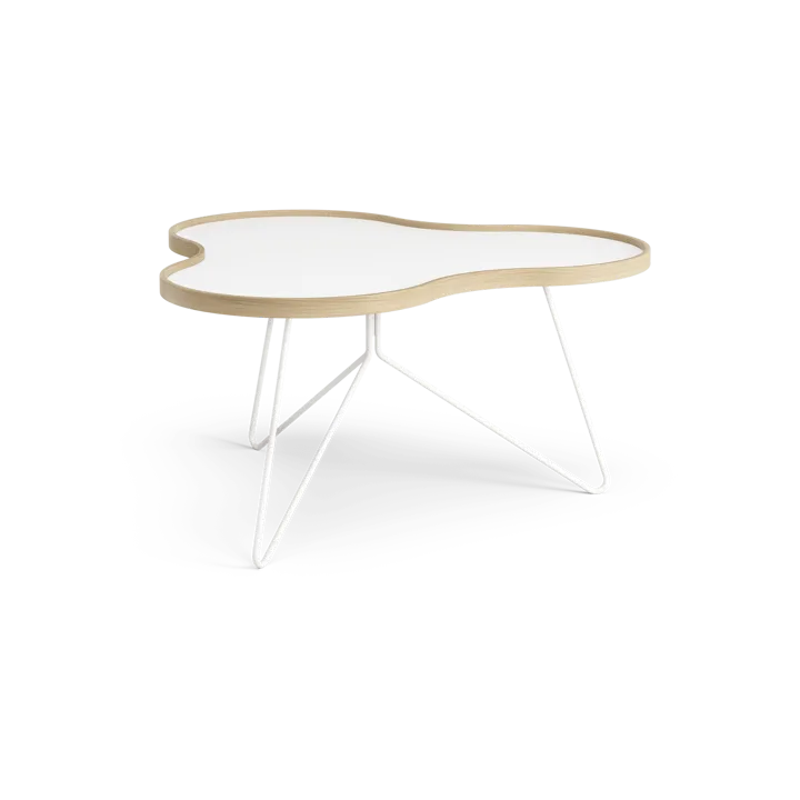 Flower bord 84x90 cm - H45cm-hvid-eg-hvidt stel - Swedese