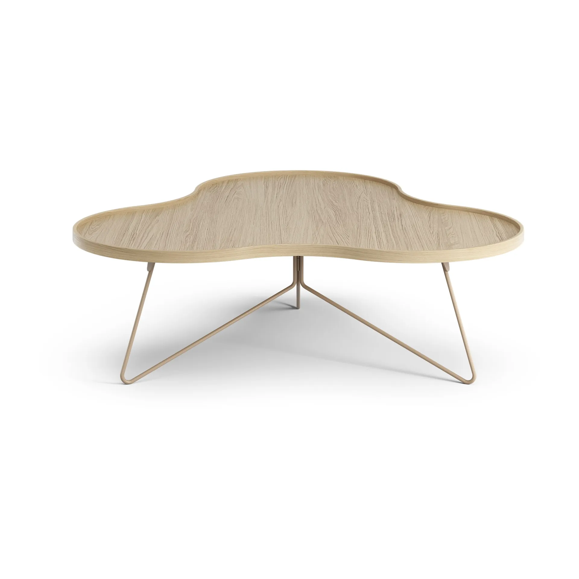 Flower mono bord 107x114 cm, H39 Eg lakeret/Nutmeg RAL1019 Swedese