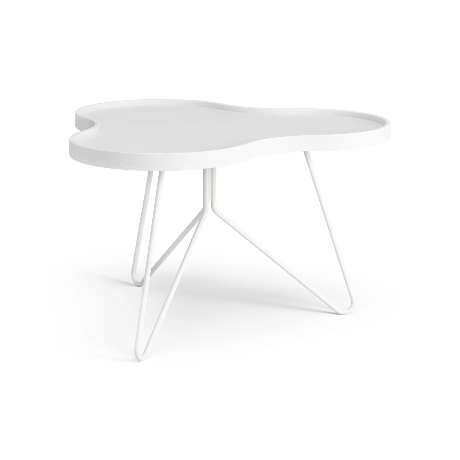 Flower mono bord 62x66 cm, H39 cm Ask hvidlaseret Swedese
