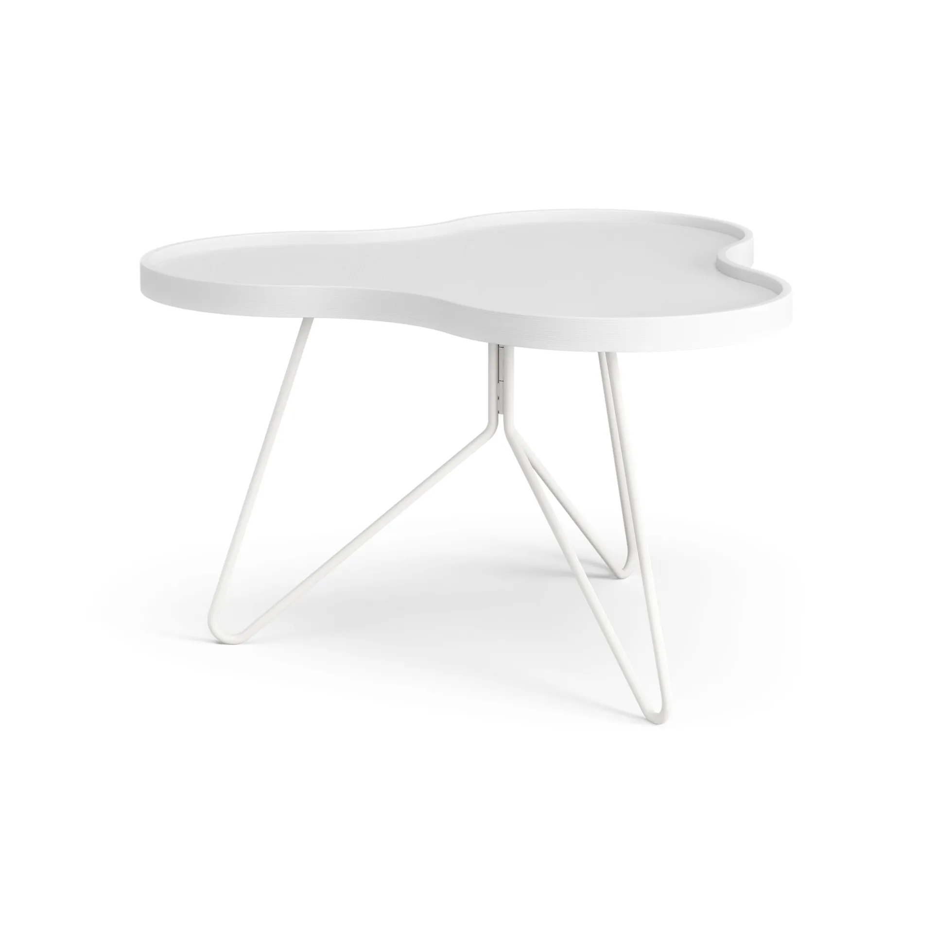 Flower mono bord 62x66 cm, H39 cm Ask hvidlaseret Swedese