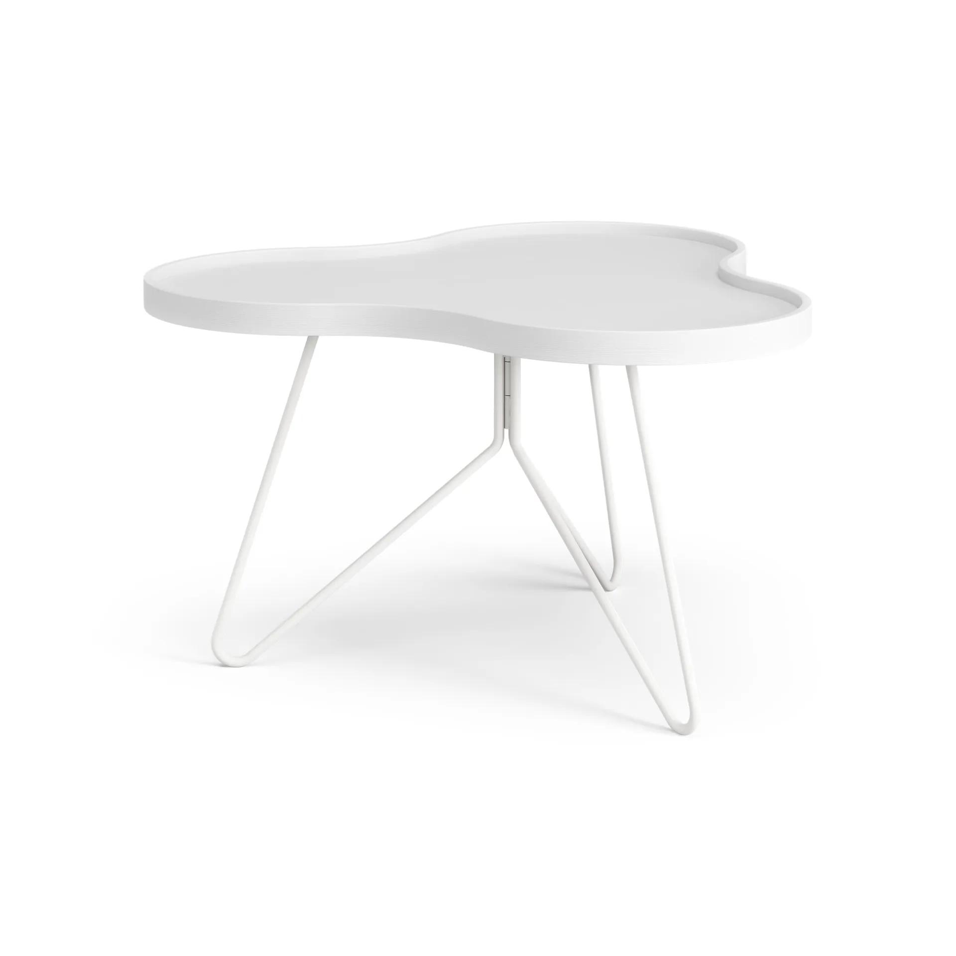 Flower mono bord 62x66 cm, H39 cm Ask hvidlaseret Swedese
