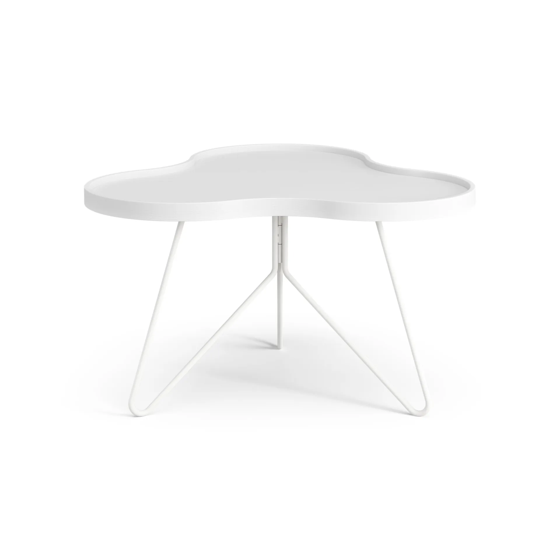Flower mono bord 62x66 cm, H39 cm Ask hvidlaseret Swedese