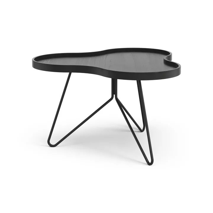 Flower mono bord 62x66 cm - H39 cm Ask sortlaseret - Swedese