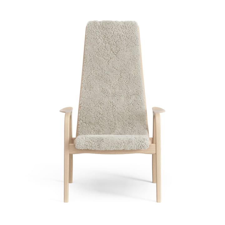 Laminett barnelænestol lakeret bøg/fåreskind, Moonlight (beige) Swedese