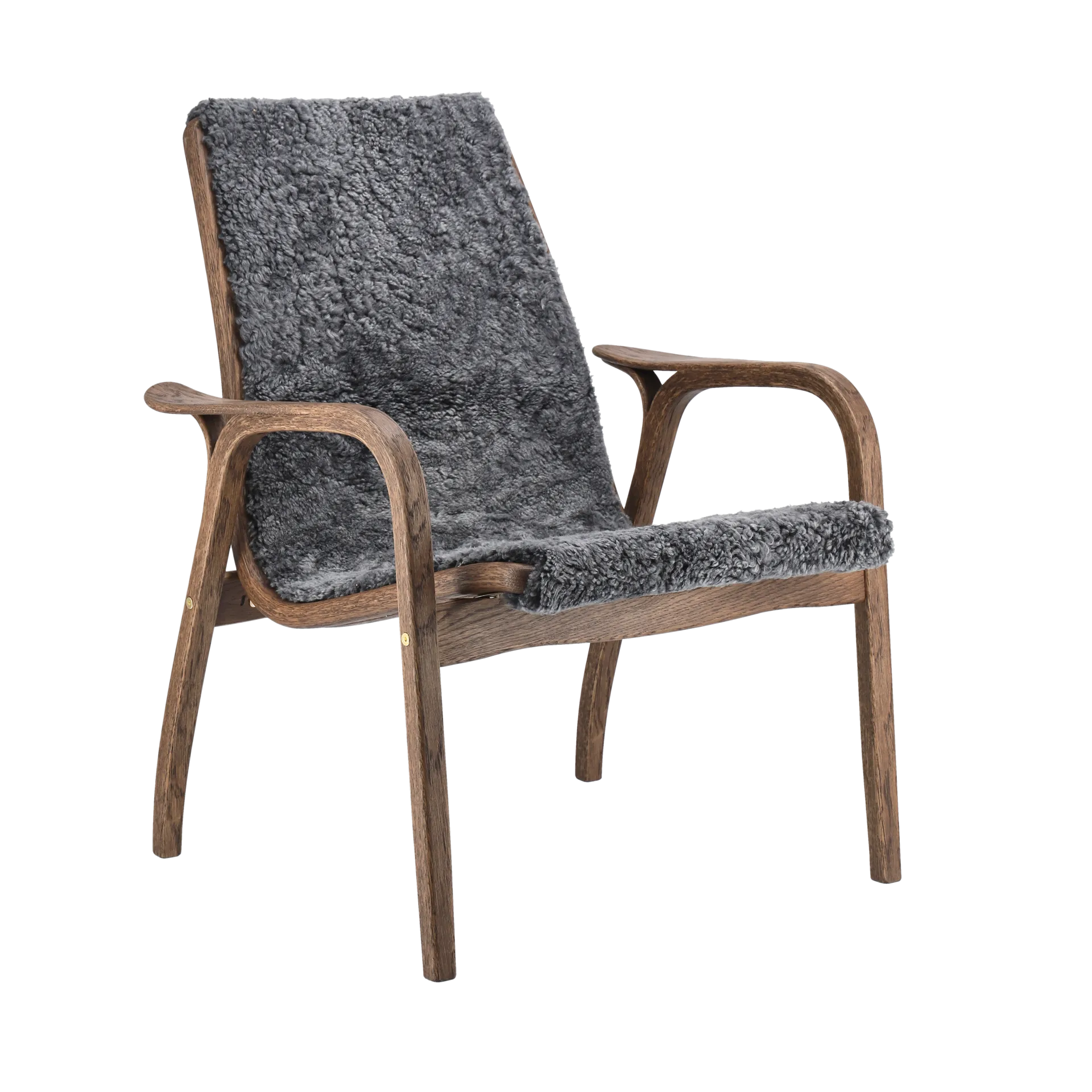 Laminett lænestol eg/fåreskind Special Edition, Rubio Monocoat Chocolate-Charcoal Swedese