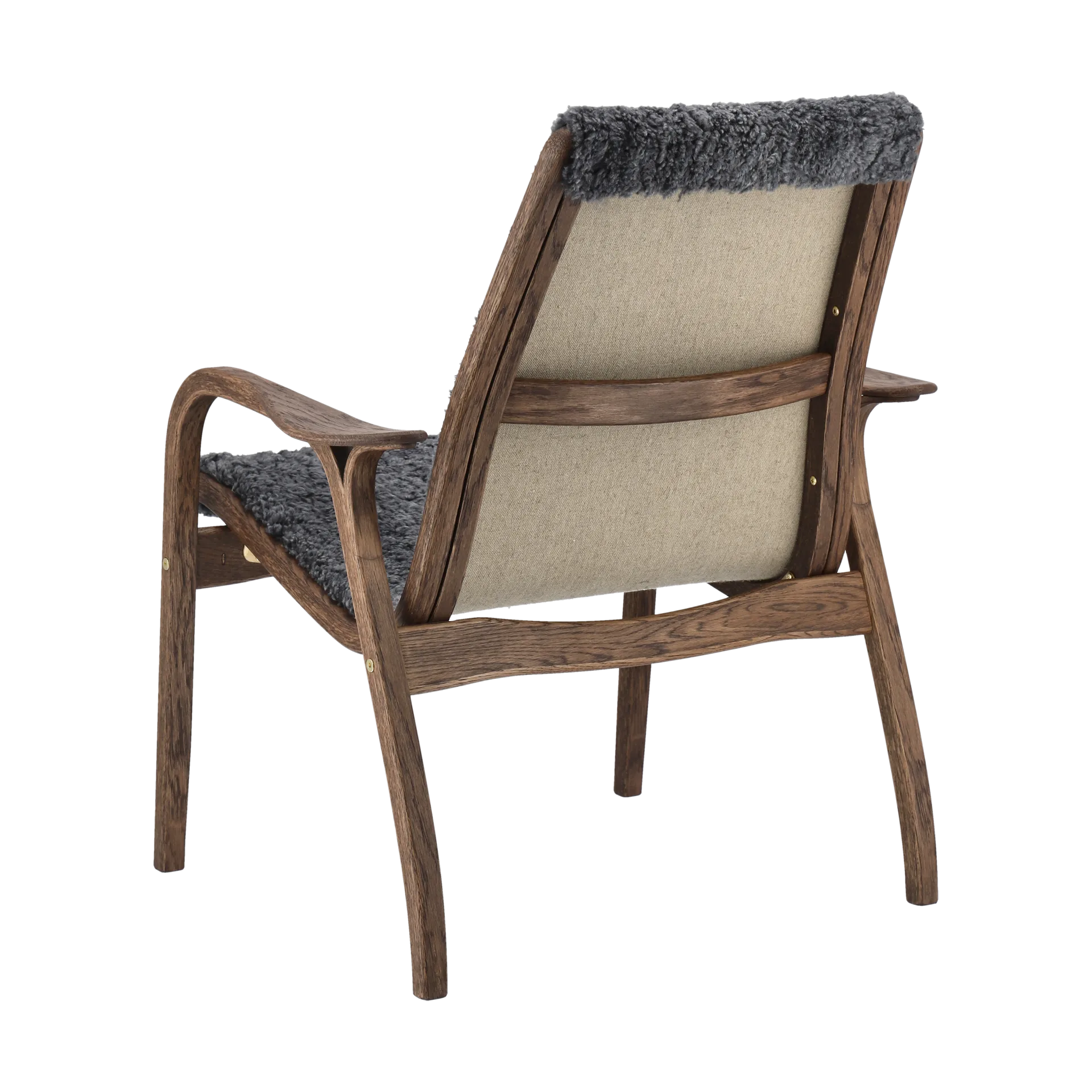 Laminett lænestol eg/fåreskind Special Edition, Rubio Monocoat Chocolate-Charcoal Swedese