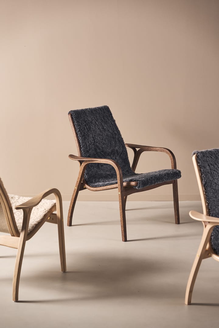 Laminett lænestol eg/fåreskind Special Edition, Rubio Monocoat Chocolate-Charcoal Swedese