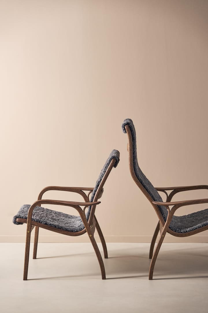 Laminett lænestol eg/fåreskind Special Edition, Rubio Monocoat Chocolate-Charcoal Swedese