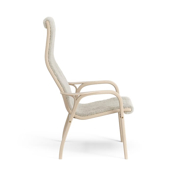 Laminett lænestol hvidpigmenteret eg/fåreskind, Moonlight (beige) Swedese