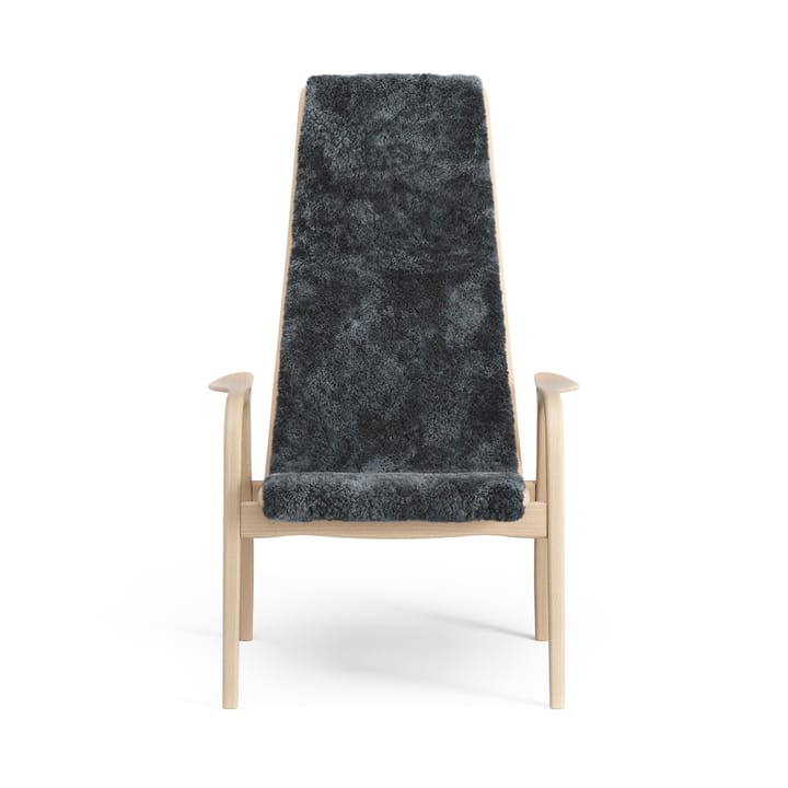 Laminett lænestol lakeret bøg/fåreskind, Charcoal (mørkegrå) Swedese