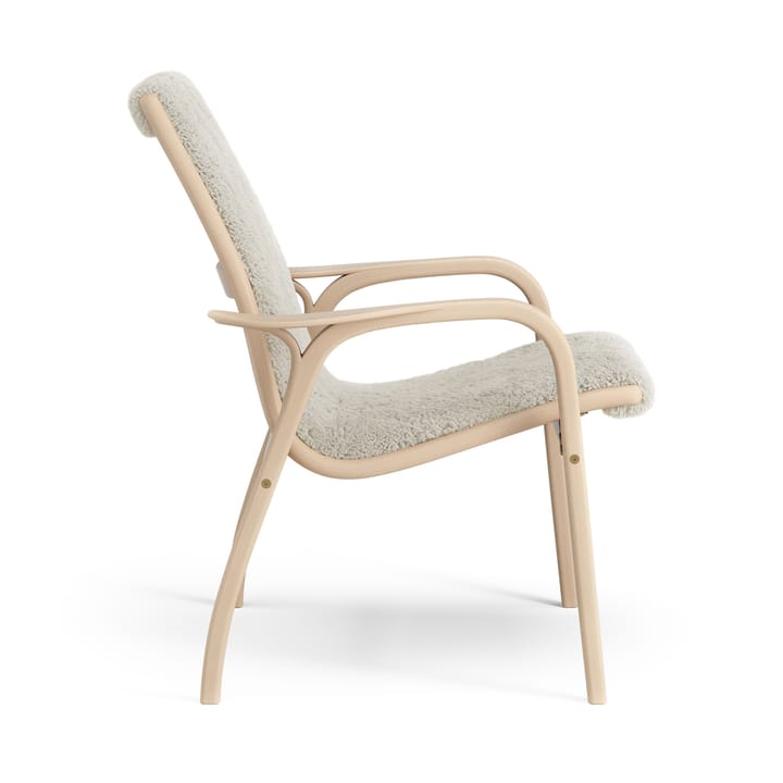 Laminett lænestol lakeret bøg/fåreskind, Moonlight (beige) Swedese