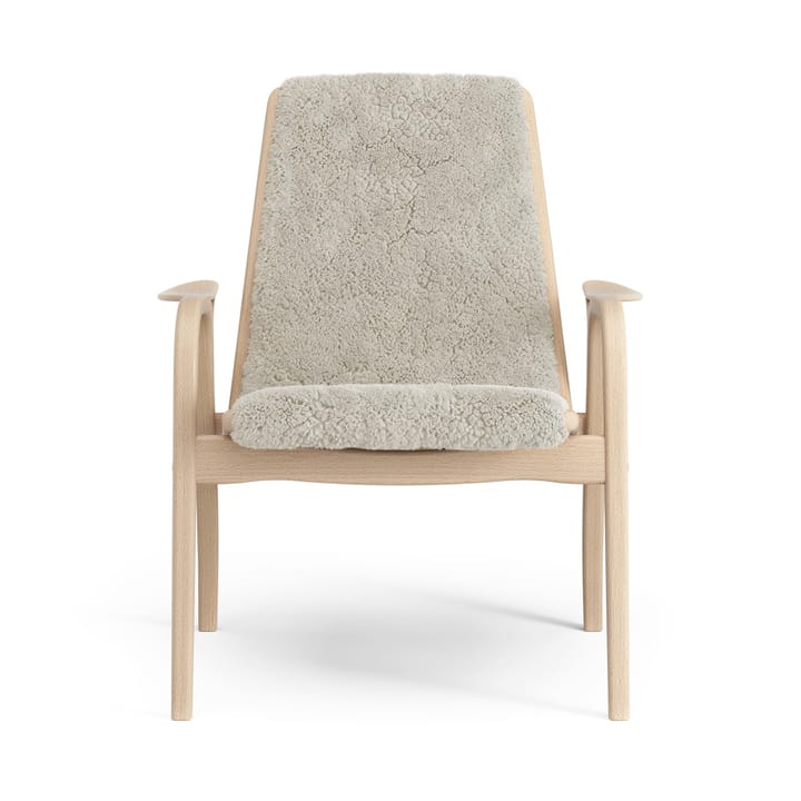 Laminett lænestol lakeret bøg/fåreskind, Moonlight (beige) Swedese