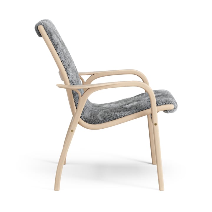 Laminett lænestol lakeret bøg/fåreskind, Scandinavian Grey (grå) Swedese