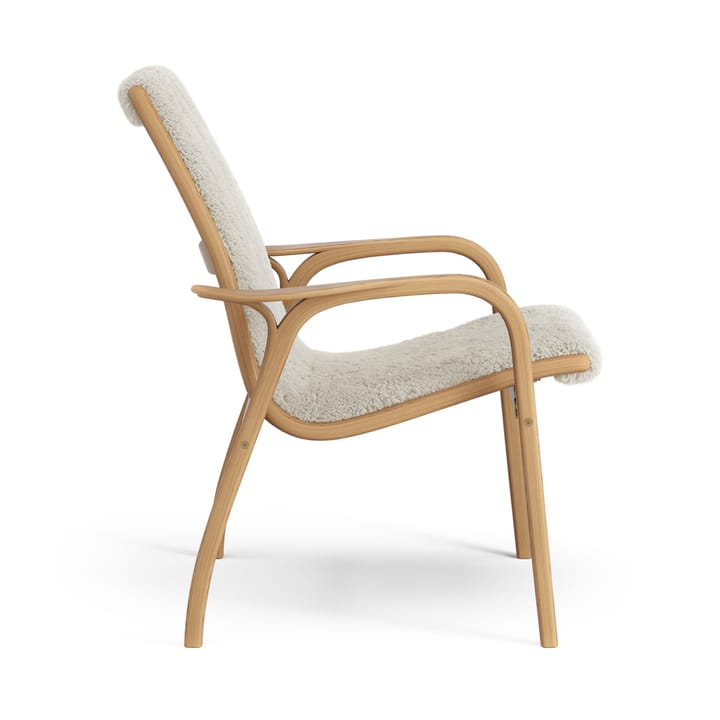 Laminett lænestol olieret eg/fåreskind, Moonlight (beige) Swedese