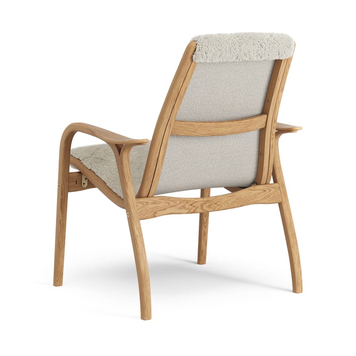 Laminett lænestol olieret eg/fåreskind, Moonlight (beige) Swedese