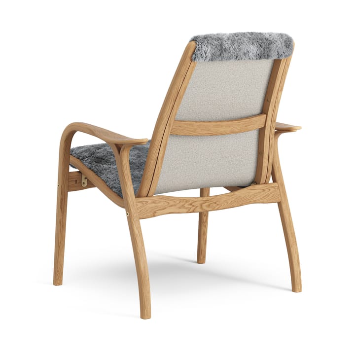 Laminett lænestol olieret eg/fåreskind, Scandinavian Grey (grå) Swedese