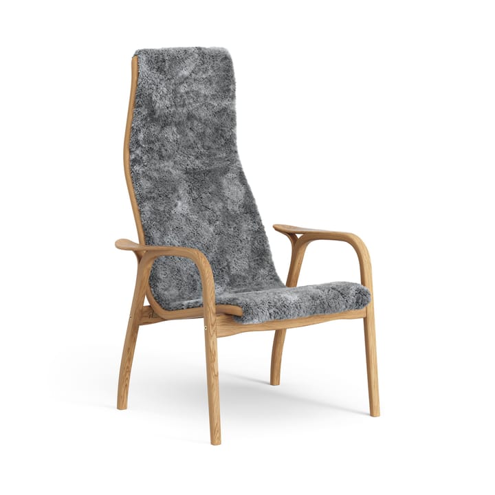 Laminett lænestol olieret eg/fåreskind - Scandinavian Grey (grå) - Swedese