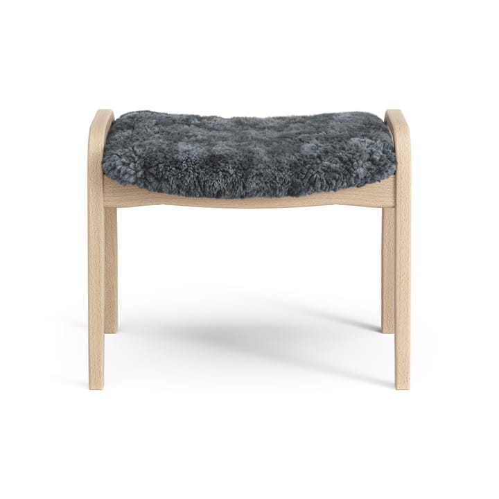 Lamini fodskammel til børn lakeret bøg/fåreskind, Charcoal (mørkegrå) Swedese