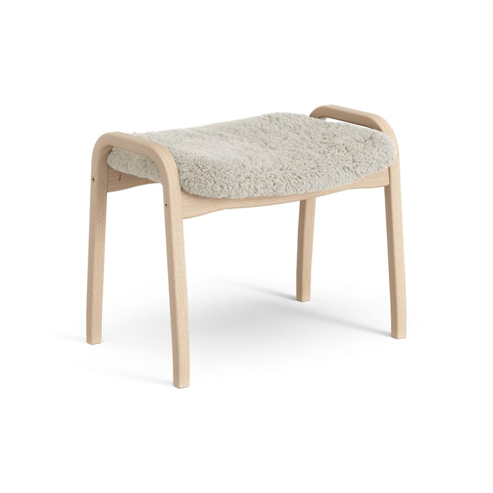 Lamini fodskammel til børn lakeret bøg/fåreskind, Moonlight (beige) Swedese