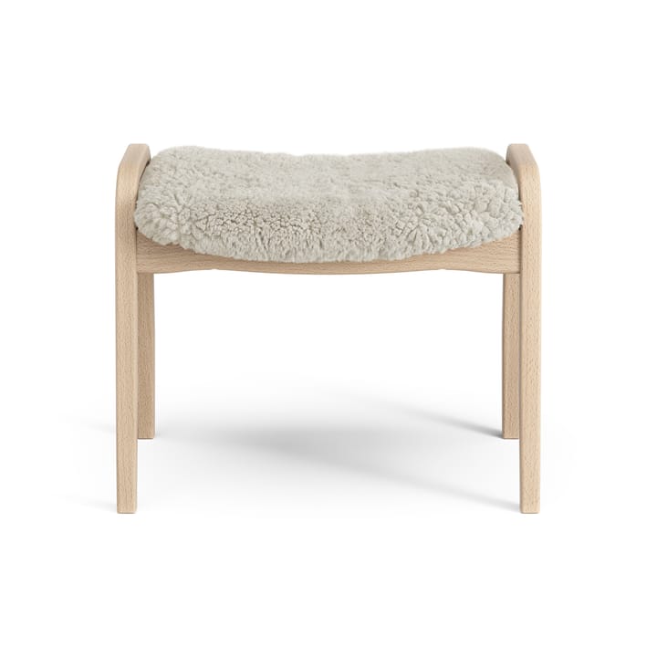 Lamini fodskammel til børn lakeret bøg/fåreskind, Moonlight (beige) Swedese