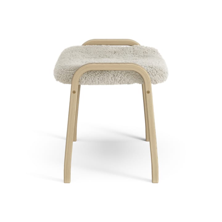Lamini fodskammel til børn lakeret eg/fåreskind, Moonlight (beige) Swedese