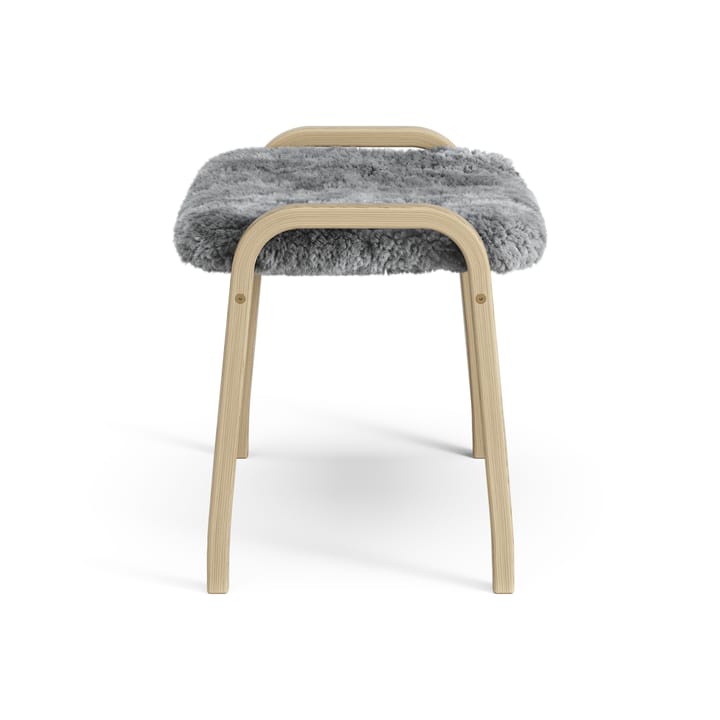 Lamini fodskammel til børn lakeret eg/fåreskind, Scandinavian Grey (grå) Swedese