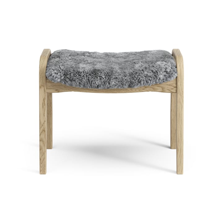Lamini fodskammel til børn lakeret eg/fåreskind, Scandinavian Grey (grå) Swedese
