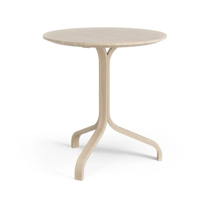 Lamino bord Ø46x49 cm - Hvidpigmenteret eg - Swedese