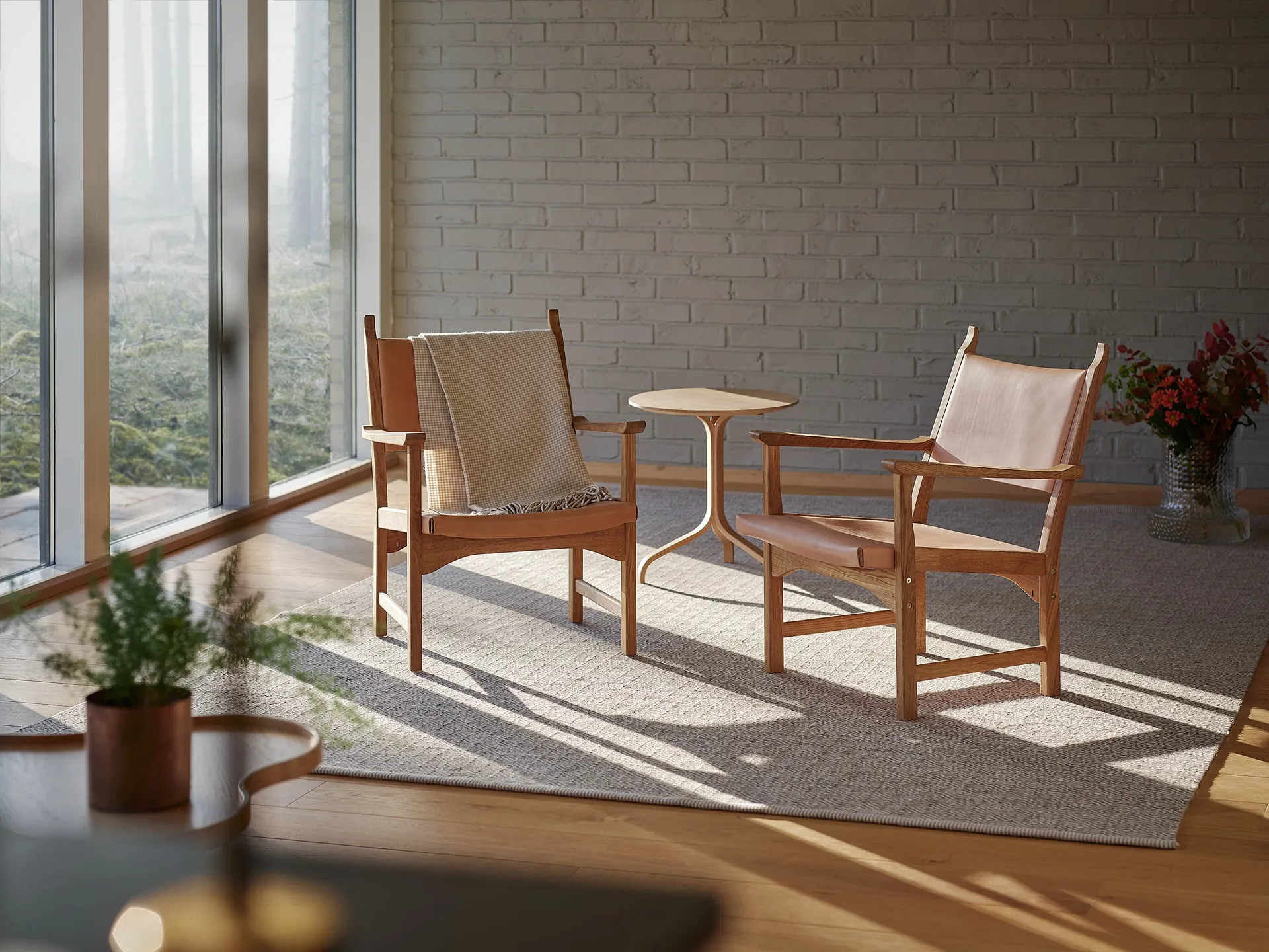 Lamino bord 49 cm, Bøg lakeret Swedese