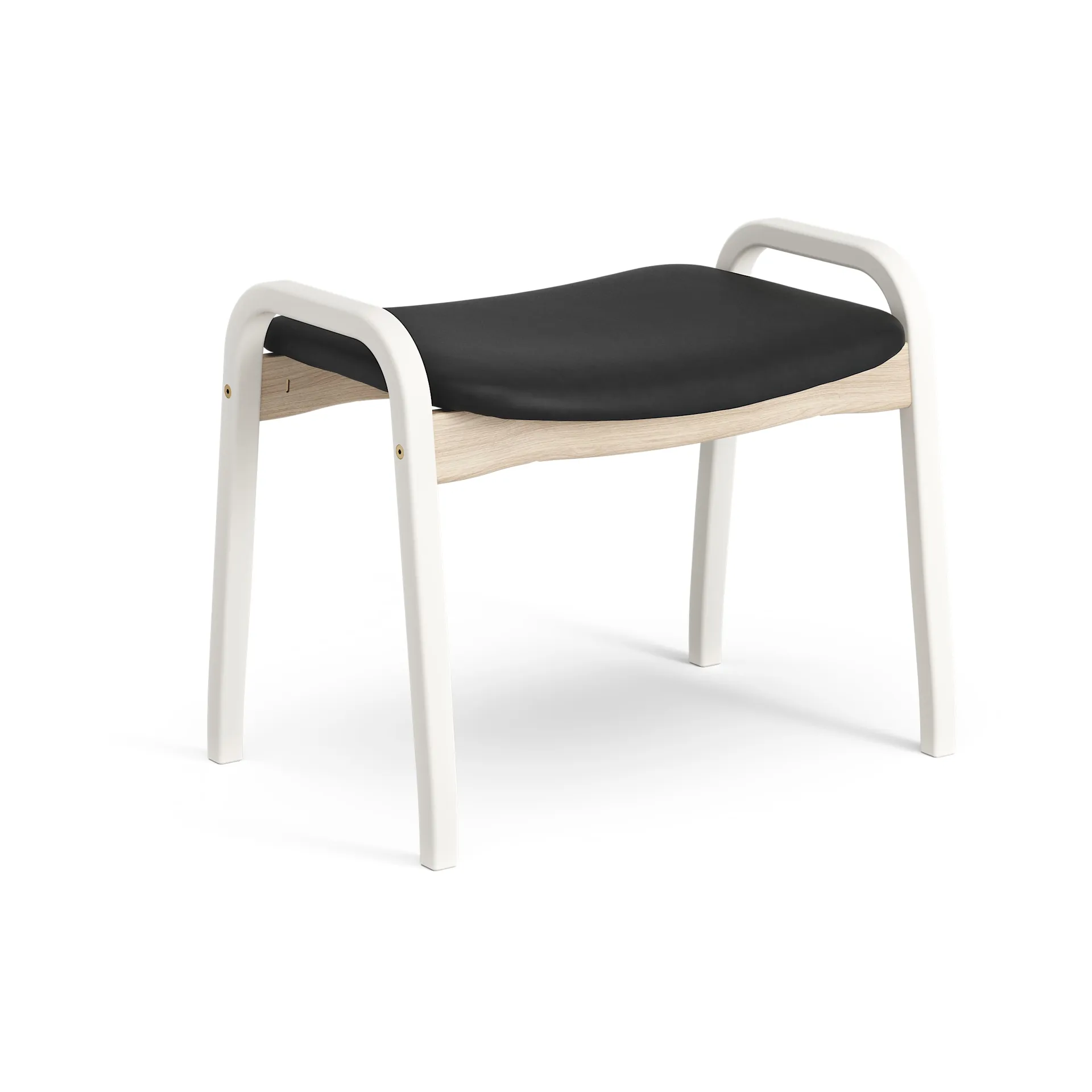 Lamino Duality fodskammel, Hvidglaseret Swedese