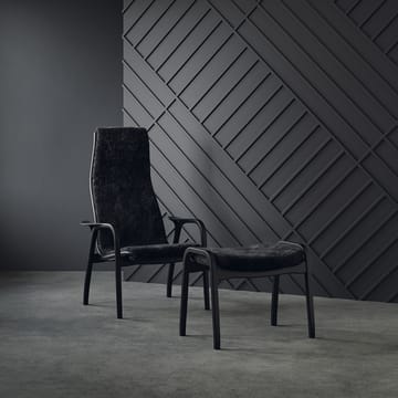 Lamino lænestol med fodskammel Black Edition - Sort - Swedese