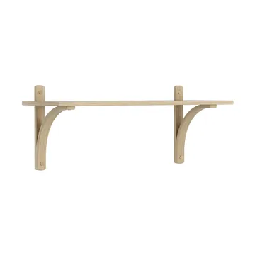 Levi hylde 1 hyldeplade - Naturlakeret egetræ-messing, 90 cm - Swedese