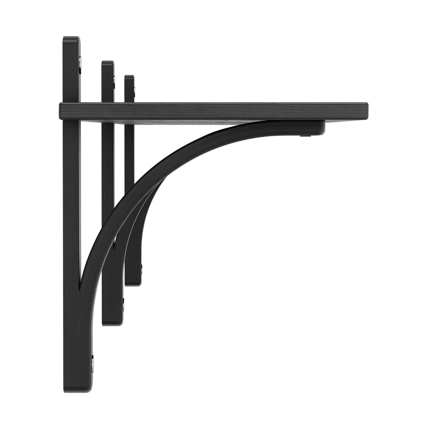 Levi hylde 1 hyldeplade, Sortlaseret ask-aluminium, 180 cm Swedese