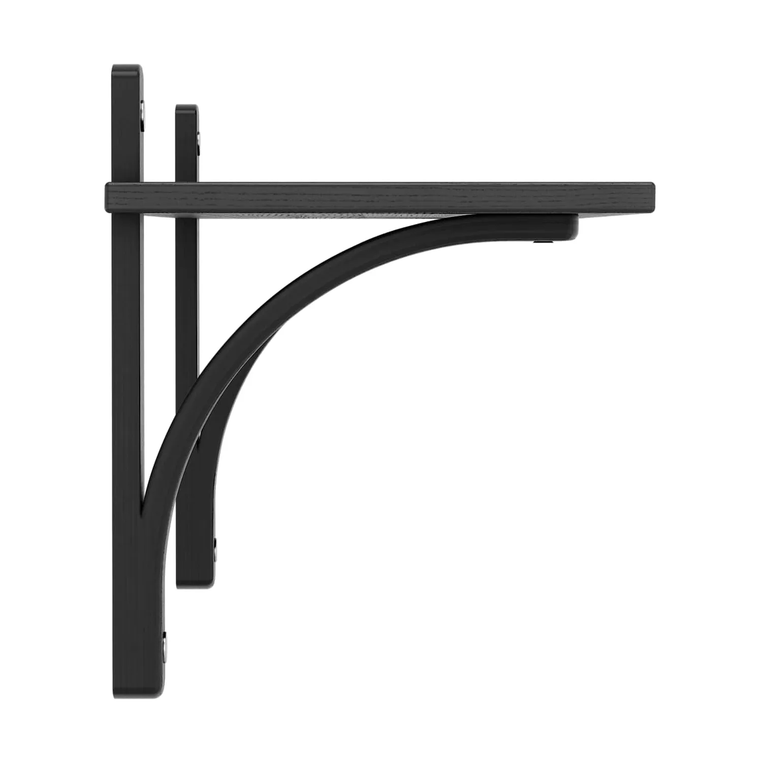 Levi hylde 1 hyldeplade, Sortlaseret ask-aluminium, 90 cm Swedese