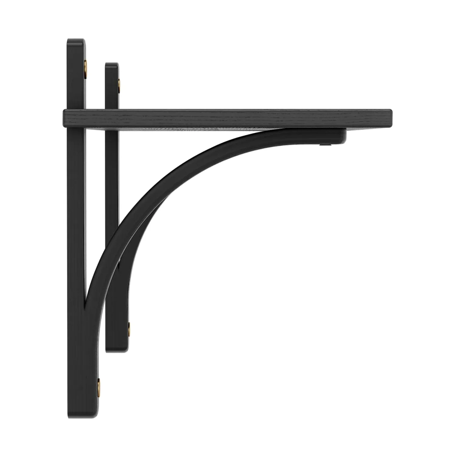 Levi hylde 1 hyldeplade, Sortlaseret ask-messing, 90 cm Swedese