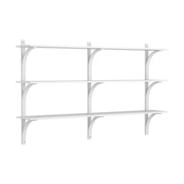 Levi hylde 3 hyldeplade - Hvidlaserede ask-aluminium, 180 cm - Swedese