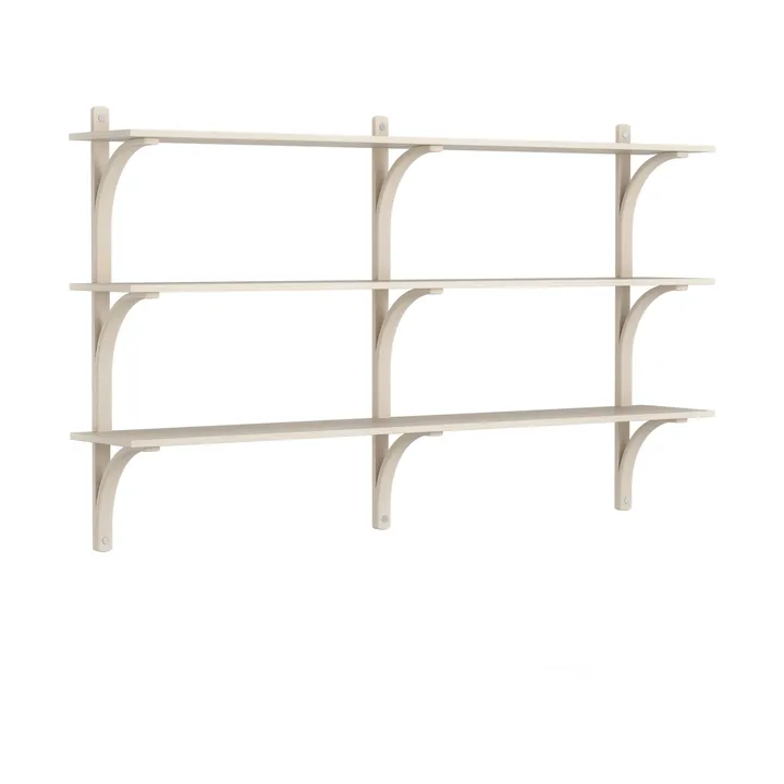 Levi hylde 3 hyldeplade - Hvidpigmenteret ask-aluminium, 180 cm - Swedese