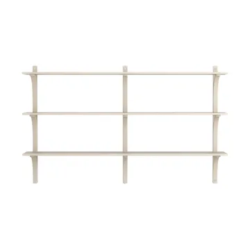 Levi hylde 3 hyldeplade - Hvidpigmenteret ask-aluminium, 180 cm - Swedese