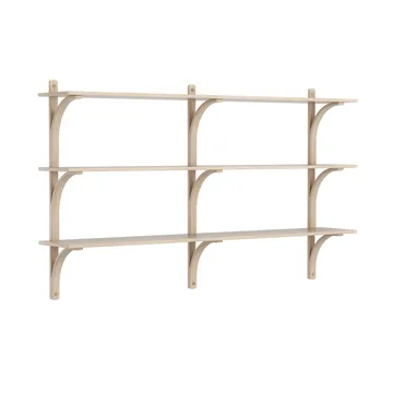 Levi hylde 3 hyldeplade - Hvidpigmenteret eg-aluminium, 180 cm - Swedese