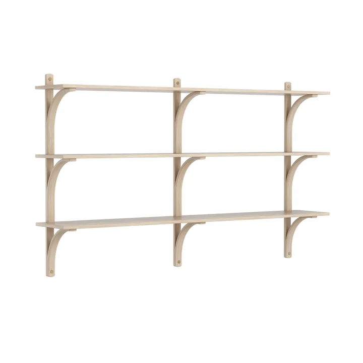 Levi hylde 3 hyldeplade - Hvidpigmenteret eg-aluminium, 180 cm - Swedese